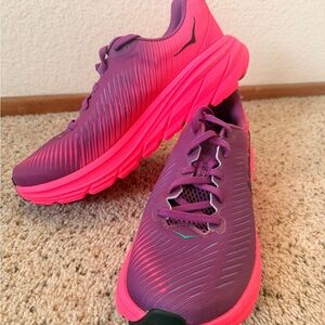 Hoka One One Fuchsia and Violet Athletic Shoes NEW